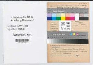 Entnazifizierung Kurt Schemann, geb. 14.04.1909 (Arbeiter)