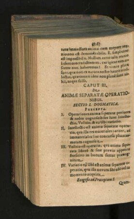 Caput III. De Animae Separatae Operationibus.
