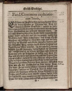 Pars I. Continens explicationem Textus