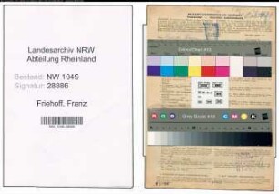 Entnazifizierung Franz Friehoff , geb. 02.07.1893 (Polizeibeamter)
