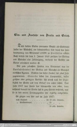 Ein- und Ausfuhr von Braila und Galatz