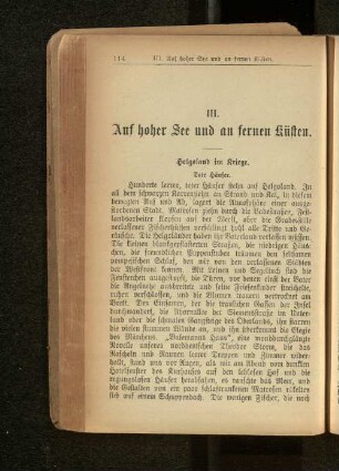 III. Auf hoher See und an den fernen Küsten.