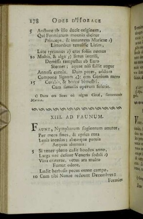 XIII. Ad Faunum = XIII. Au Dieu Faune