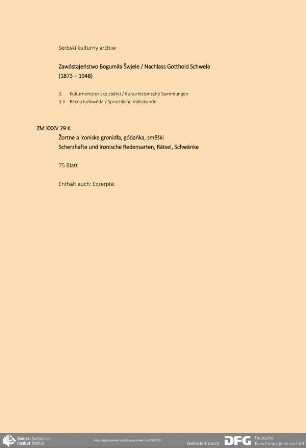 Scherzhafte und ironische Redensarten, Rätsel, Schwänke