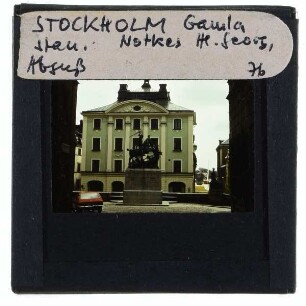 Notke, Hl. Georg und der Drachen in Storkyrkan (Stockholm St. Nikolai) : Abguss in Bronze auf dem Köpmantorget