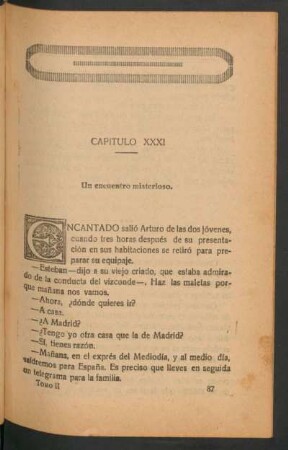Capítulo XXXI - Un encuentro misterioso.