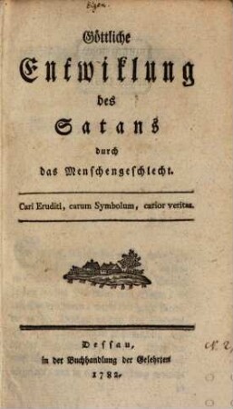 Göttliche Entwicklung des Satans durch das Menschengeschlecht