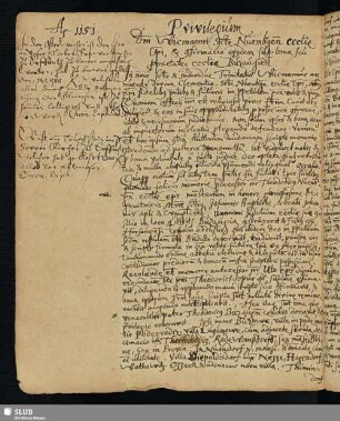 Ao. 1151 ff. Privilegium ...