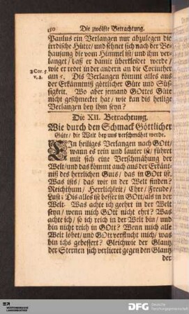 Die XII. Betrachtung.
