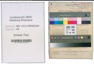 Entnazifizierung Paul Schade , geb. 11.07.1902 ()