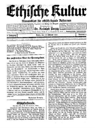 Ein persönliches Wort des Herausgebers