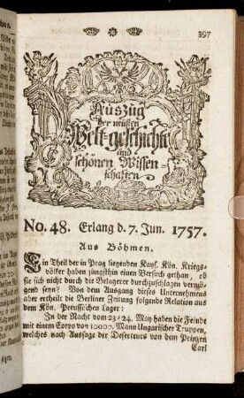 No. 48. Erlang d. 7. Jun. 1757.