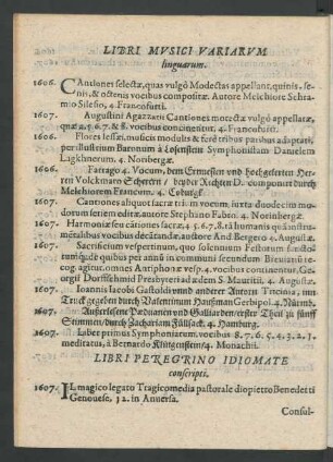 Libri Peregrino Idiomate conscripti.