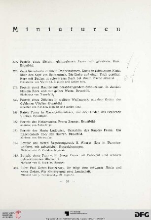 Miniaturen (Nr. 377-423)