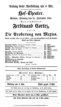 Ferdinand Cortez, oder: Die Eroberung von Mexico