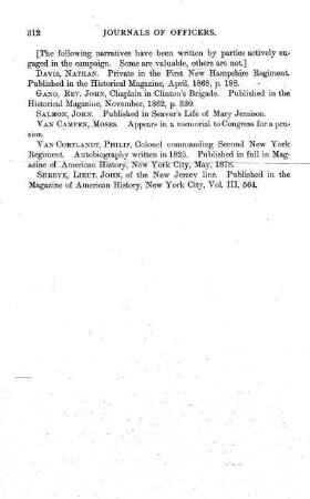 LIST OF NARRATIVES, written since tbe Sullivan Expedition.