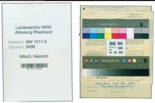 Entnazifizierung Heinrich Nitsch , geb. 24.11.1904 ()
