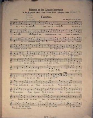 Litaniae lauretanae : in C ; op. 13,3