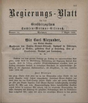 Nr. 14 : 1. August 1866