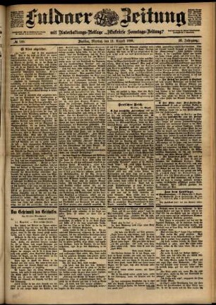 Ausgabe vom Montag, den 21. August 1899.