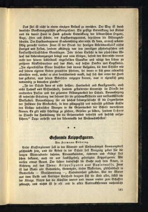 Geformte Krippefiguren
