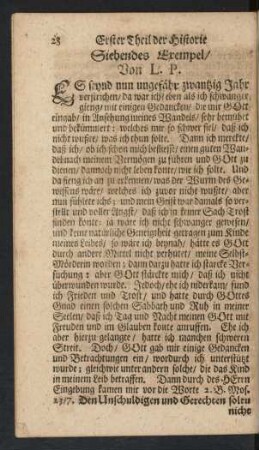 Siebendes Exempel/ Von L. P.