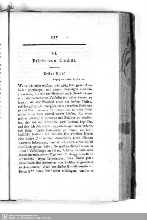 VI. Briefe von Clodius