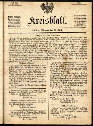 Ausgabe vom Mittwoch, den 19. April 1871.