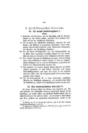 Über hauswirtschaftlichen Unterricht