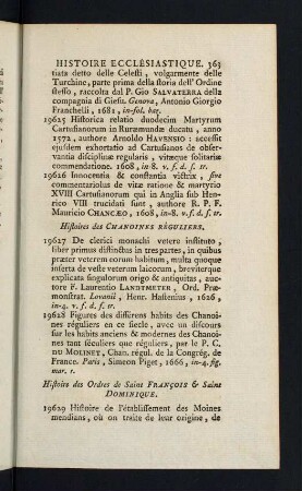 363, Histoires des Chanoines Réguliers