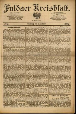 Ausgabe vom Dienstag, den 05. Februar 1895.