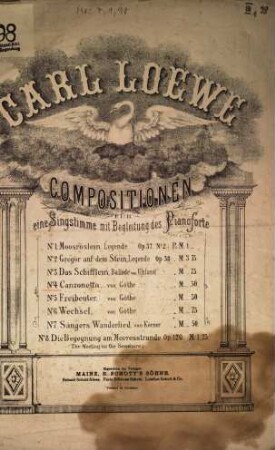 Compositionen für eine Singstimme mit Begleitung des Pianoforte, No. 4. Canzonetta