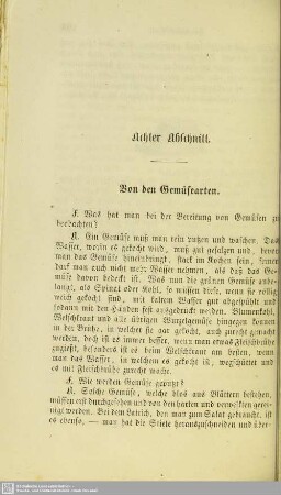 Achter Abschnitt. Von den Gemüsearten