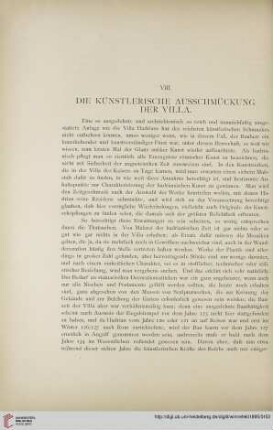 VIII. Die künstlerische Ausschmückung der Villa