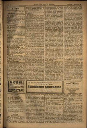 Zweite Ausgabe vom Sonntag, den 06. Januar 1929.