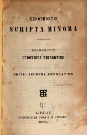 Xenophontis Scripta minora
