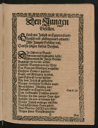 Den Jungen Gesellen.