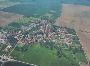 Straußfurt. Stadtansicht. Luftaufnahme