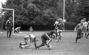 Training des Fußballvereins Borussia Mönchengladbach in der Sportschule Schöneck