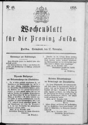 Nr. 48, Ausgabe vom 27. November 1858