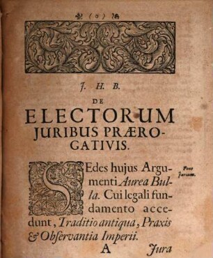 Dissertationem juris publici de electorum juribus praerogativis