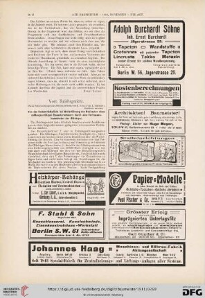 Vom Reichsgericht : neue Entscheidungen des Reichsgerichts