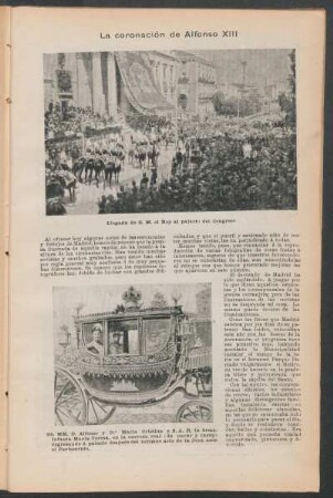 La coronación de Alfonso XIII