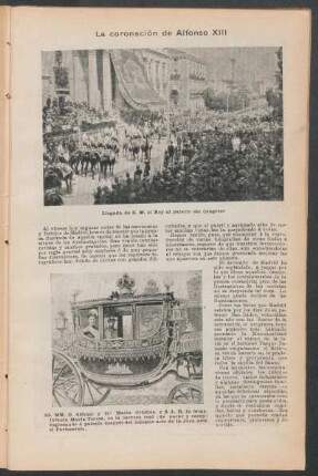 La coronación de Alfonso XIII