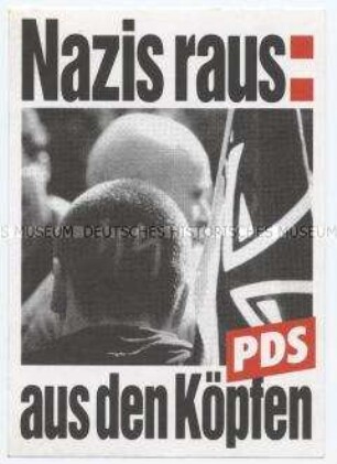 Aufkleber der PDS zur Bundestagswahl 1994