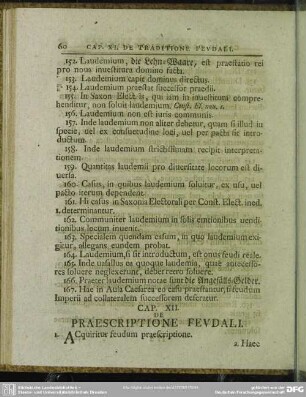 Cap. XII. De Praescriptione Feudali