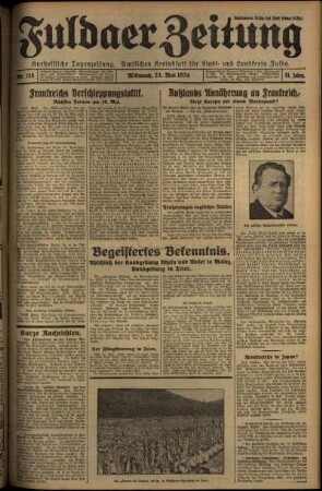 Ausgabe vom Mittwoch, den 23. Mai 1934.