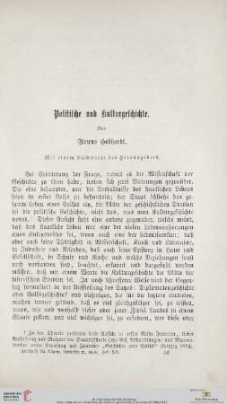 Politische und Kulturgeschichte