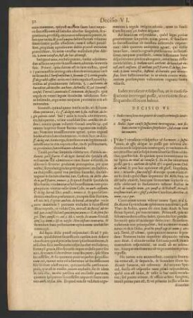 Decisio VI.