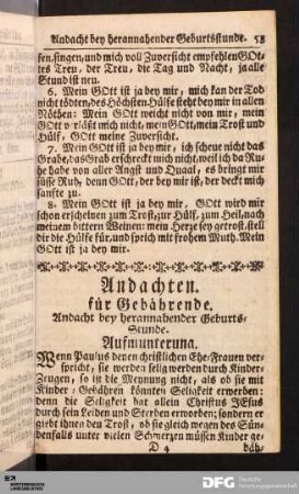 Andachten. für Gebährende.
